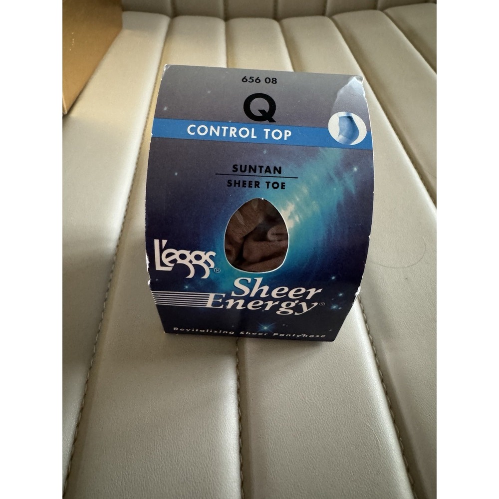Leggs Sheer Energy Women's Q Sheer Panty Pantyhose SUNTAN Control Top NIB